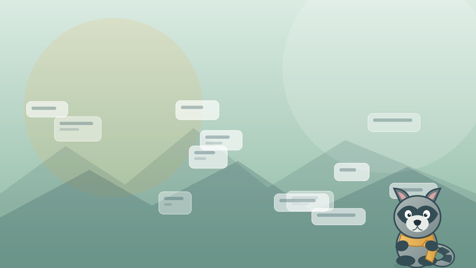 Minimal name cards over a bright mountain horizon representing short unique boy names
